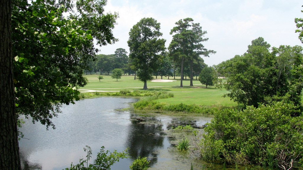 Pond on golf course